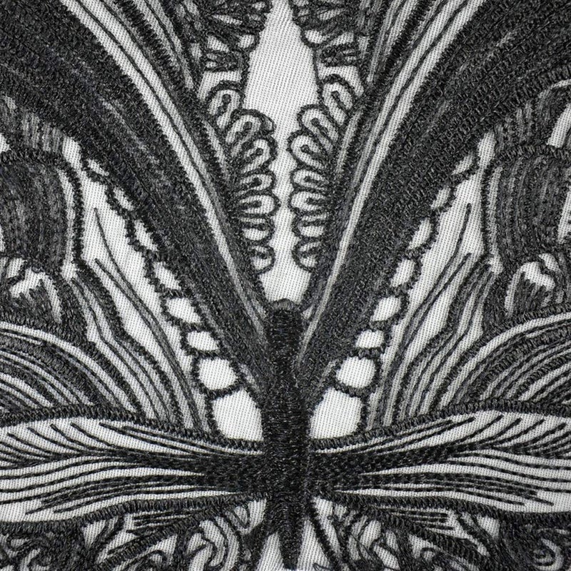 canjoyn Black Butterfly Cloth Paste Patches Lace Sewing Collar Embroidered Neckline Trim Applique Embellishments Vintage Trims Wedding Dress Accessories - Image 2